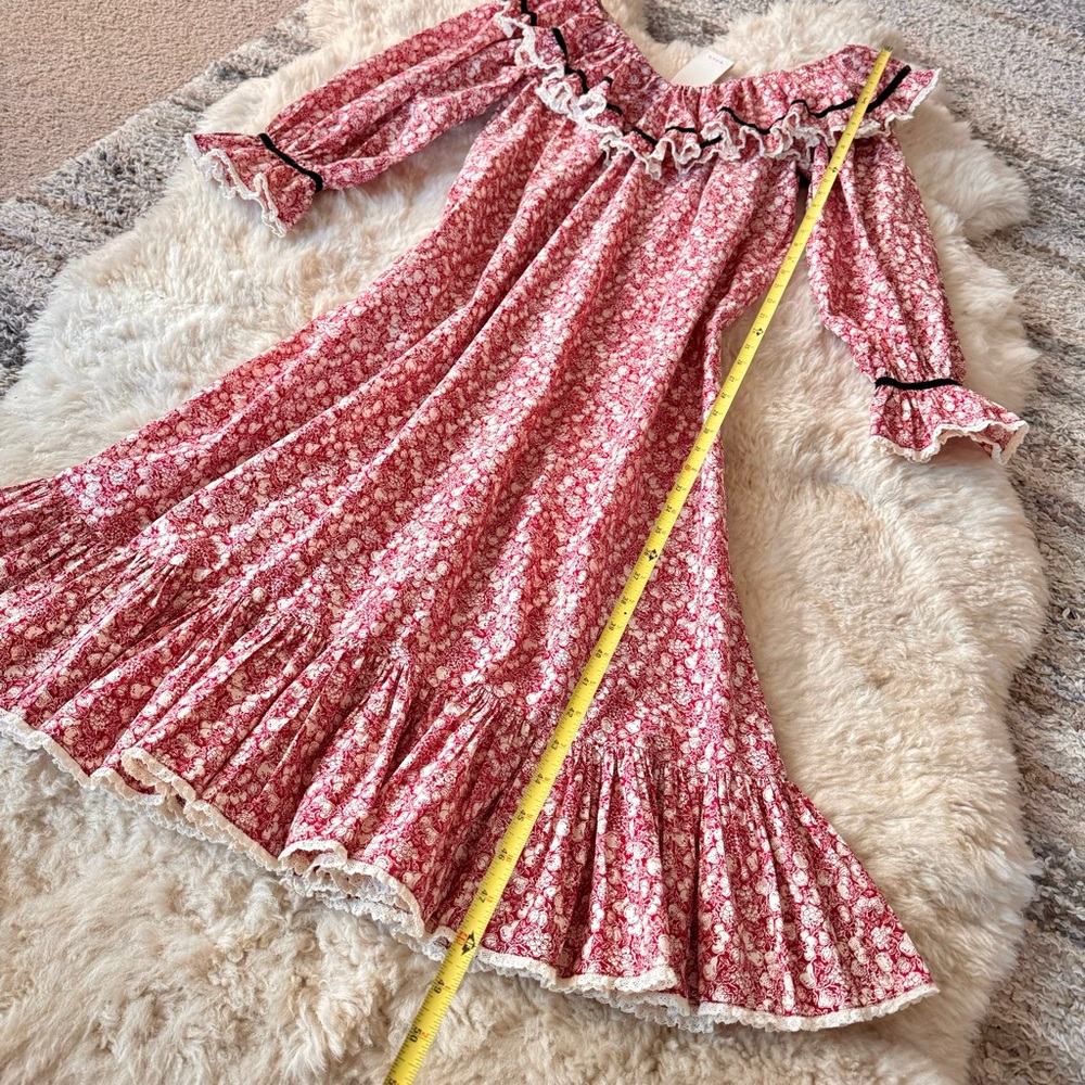 💋SOLD💋✨🍒DÔEN ‘Chaleur’ Nightgown Rouge Pomme Et Poire XS✨ - Picture 10 of 15